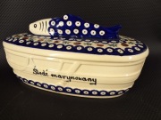 Śledź marynowany - Ceramika Bolesławiec.