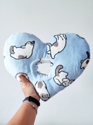 Poduszka piercingowa do przekłuwania uszu i spania donut serce w kotki