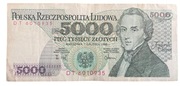 Polska 5000 złotych 1988 rok seria DT