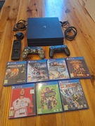 Konsola PlayStation 4 Pro 1 TB czarny + 2 pady + ładowarka + gry