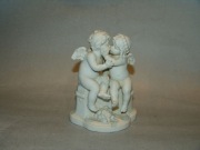 Putto - Amor - Aniołek - FIGURKA BISKWITOWA - Sygnowana