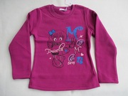 Bluzka dla dziewczynki ocieplana różowa 116-122