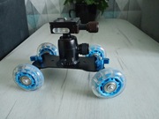 Wózek z głowicą do kamer i aparatów