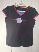 Nowa czarna bawełniana bluzka firmy SABRA krótki rękaw r. M