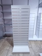 Meble sklepowe biała gondola T system Spacewall regał sklepowy