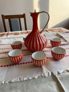 Karafka + 7 kubeczków CHODZIEŻ UNIKAT 1960