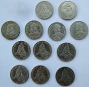 12x monet 50, 100 zł KRÓLOWIE m.in. Jadwiga, Krzywousty, Śmiały - MENNICZE