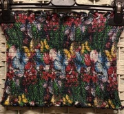 53. Primark Atmosphere maleńki top na gumkach w motyle,kwiaty.