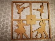 zegar decoupage-TANIEC