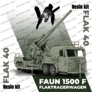 Faun 1500 flak 12.8cm  1/35