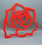 Brazylijska Róża – Dekoracja 2D na Ścianę w Stylu Line Art