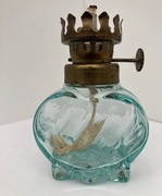 lampa naftowa SERDUSZKO ZIELONE z knotem dlugim