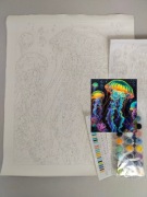 Malowanie po numerach 40x50 meduzy