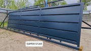 Brama przesuwna panelowa pełna 5mx1,42m SUPER STAR,ocynk+RAL,4m,6m światło