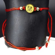 Bransoletka sznurkowa -BLIŻNIĘTA-złota