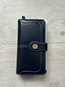 Portfel Damski Skórzany Duży Z Ochroną RFID Na 24 Karty Z Odpinaną Opaską