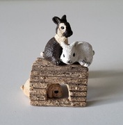 Schleich bawiące się króliczki figurka model wycofany z 2013 r.