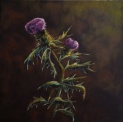 Ciernie  ostropestu 40x40 cm Akryl 