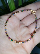 Bransoletka znak zodiak Skorpion srebro topaz rubi