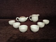 Chiński/wschodni podróżny serwis porcelanowy do ceremonii parzenia herbaty 