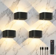 Zestaw 4 lamp ściennych FULEN na baterie do użytku wewnątrz pomieszczeń 