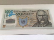 Banknot 20zł,,legiony,,o nr 4362 stan UNC+folder.