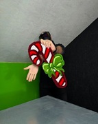 Laska Cukrowa - TUFTING - ręcznie szyty dywanik/ozdoba świąteczna PREZENT