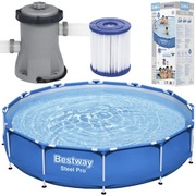 Basen stelażowy okrągły Bestway 366 x 76 z pompą intex ogrodowy nowy 56681