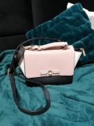 Torebka mała czerń, róż,biel