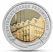 5zł worek menniczy Centralny Okręg Przemysłowy Stan