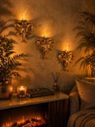 Luksusowa Konsola ścienna SŁOŃ Elephas zestaw glamour boho dekoracja 