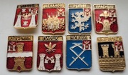 Odznaki ZSRR Herby miast Gubernia Płocka Bardzo rzadkie PEŁNA SERIA