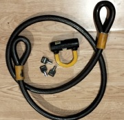 MAGNUM - linka do motocykla lina zabezpieczenie zapięcie+ kłódka - 185x2 cm