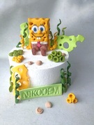 Zestaw do dekoracji tortu SpongeBob 