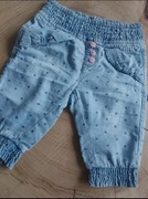 Spodenki niemowlęce smyk 62 jeans serduszka