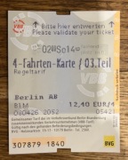 Bilet ZTM Berlin Niemcy metro U-Bahn S-Bahn