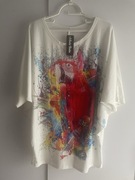 Bluzka nietoperz z nadrukiem 