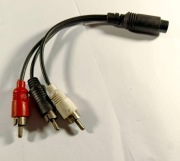 Przejściówka audio/wideo- 3 x chinch /gniazdo 6pinów  20cm
