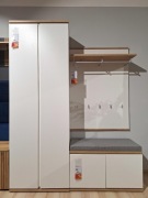 Przedpokój, szafa, szafka na buty , wieszak , Black red white 