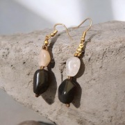 Kolczyki z agatów naturalnych