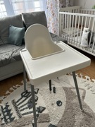 Zadbane i czyste krzesełko do karmienia, białe, IKEA ANTILOP