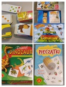 Zestaw gry edukacyjne Dinozaury, Wielka Góra Mądrości i Pieczątki, Domino