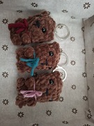 Brelok pluszowy miś na szydełku 