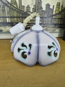 Lampa wisząca retro / vintage – ceramiczny klosz, dekoracyjne wycięcia