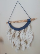 Makrama ścienna – listki, rękodzieło, boho dekoracja