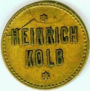 ŻETON PIWNY - HEINRICH KOLB  ŻETON NA PIWO !!! - ODMIANA !!!