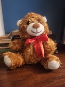 Miś Pluszowy BRĄZOWY MIŚ z kokardą maskotka