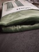 2 zasłony welurowe zielone na taśmie z tunelem SMUKEE 2x zasłona 