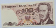 100zł L.Waryński 1988r,UNC z paczki ban.seria SY