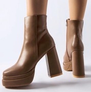 Botki damskie na obcasie i platformie 